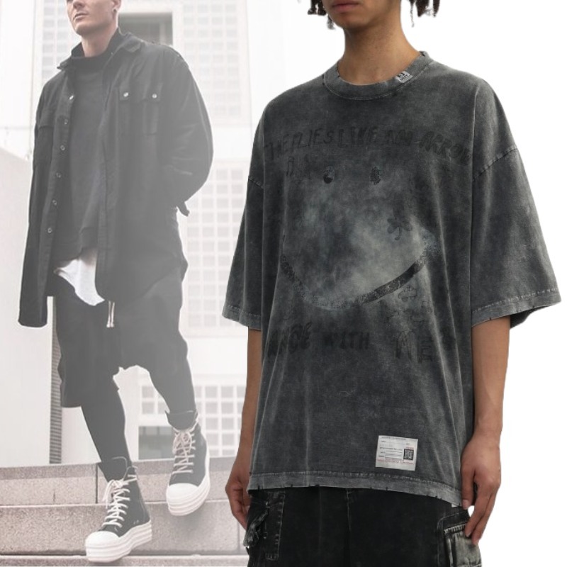 解体と再生! MIHARA YASUHIRO スマイリーフェイス Tシャツ 半袖