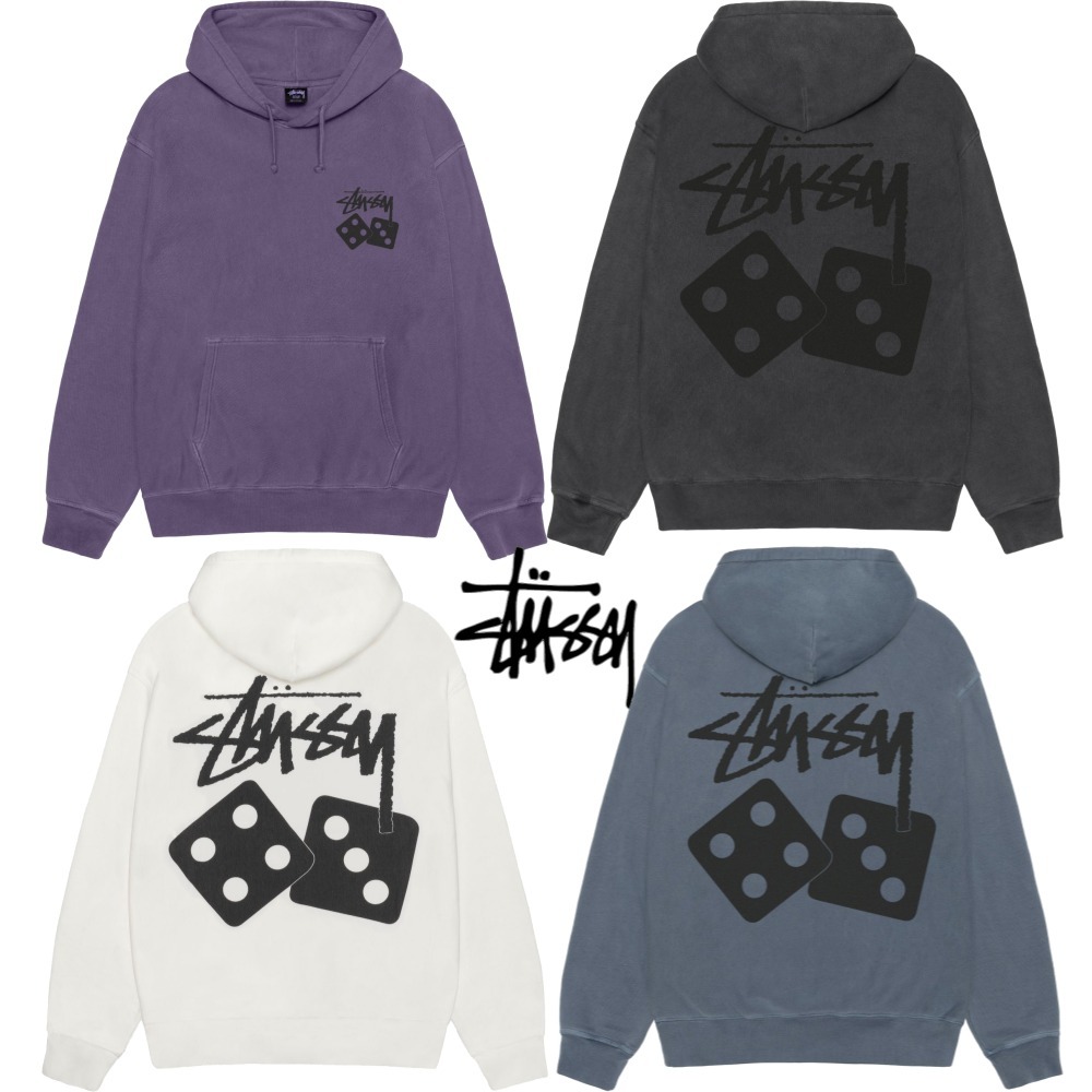 【STUSSY】 ★ DICE HOODIE PIGMENT DYED ★ 品切れ注意