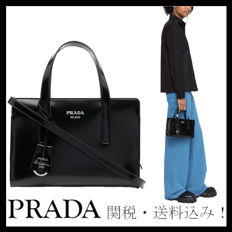 ＊PRADA＊Re-Edition 1995 ブラッシュドレザー ミニハンドバッグ