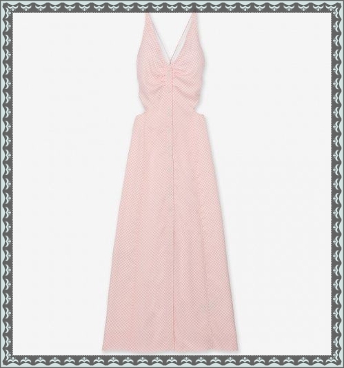 ★Ganni★ Satin Maxi Dress Light Lilac F7598428 F7598428SS23