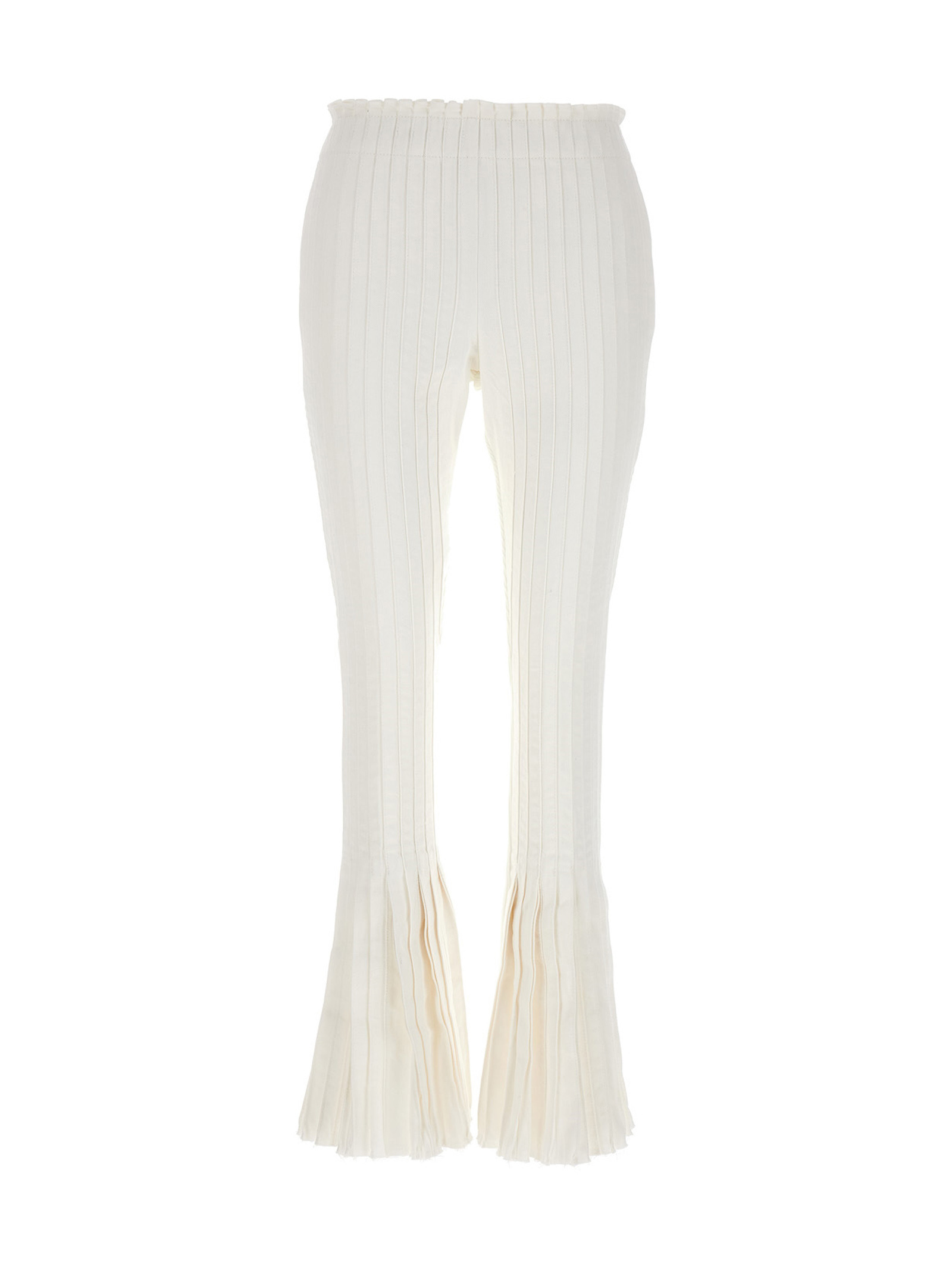 パンツ SACAI Ribbed pleated pants White