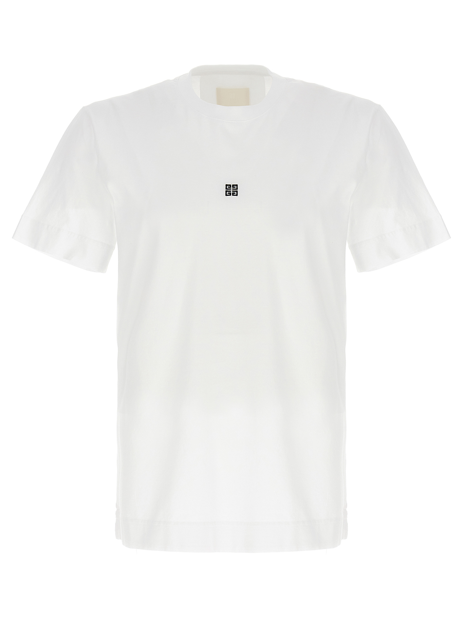 Tシャツ・カットソー GIVENCHY Embroidered logo T-shirt White/Black