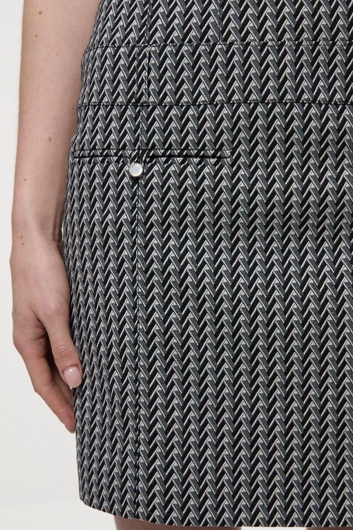 ◆KAREN MILLEN◆ ジャカード テーラードミディドレス / camel ◇KAREN MILLEN◇ ジャカード テーラード ノースリーブ ドレス
