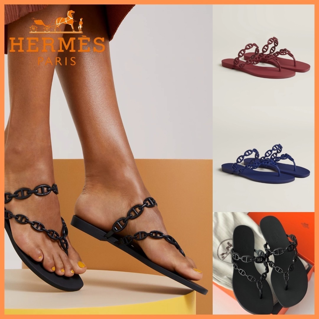 アンカーチェーンモチーフ♪【HERMES】アイランド サンダル