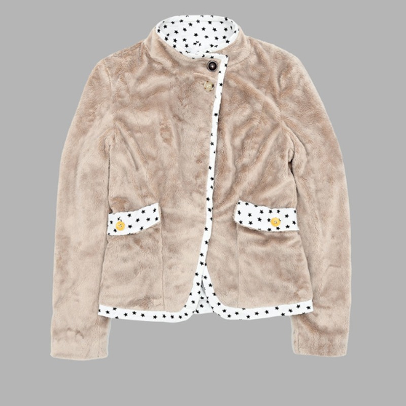 [THE MUSEUM VISITOR]★韓国人気★STAR LINING POINT FUR JACKET THE MUSEUM VISITOR STAR LINING POINT FUR JACKET 5MM417