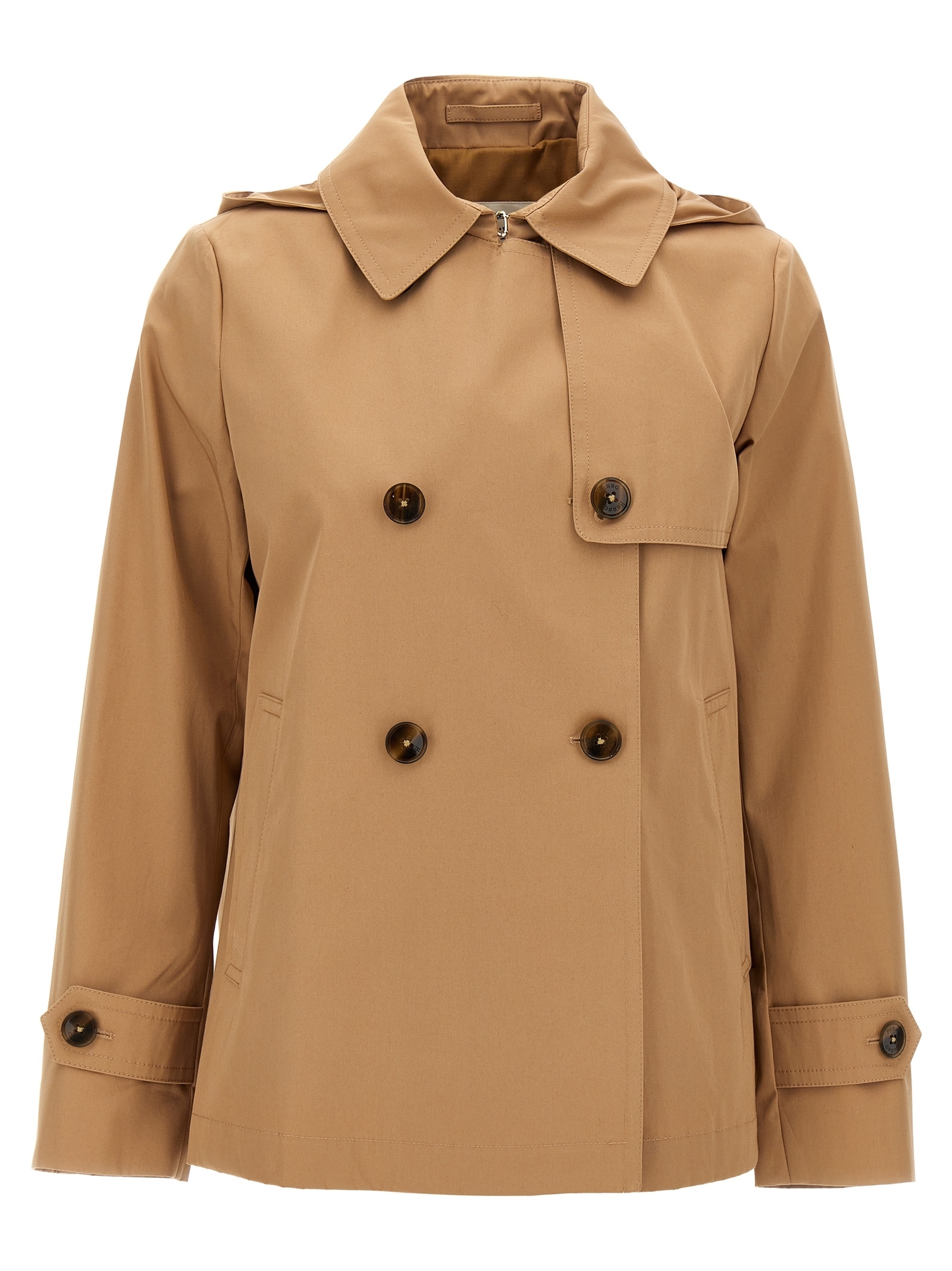コート HERNO 'Dean' short trench coat Brown