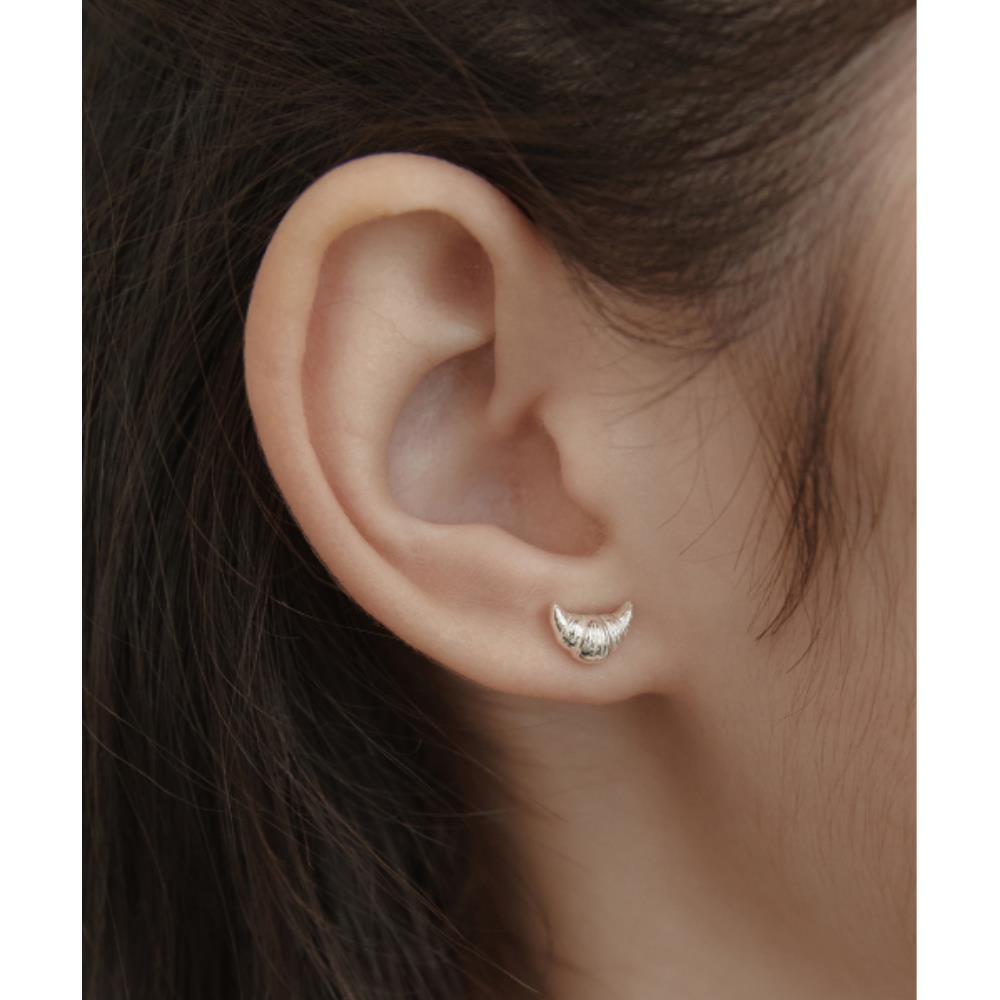 ☆TATIANA☆ Silver 925 Deli Croissant Earrings EC3125
