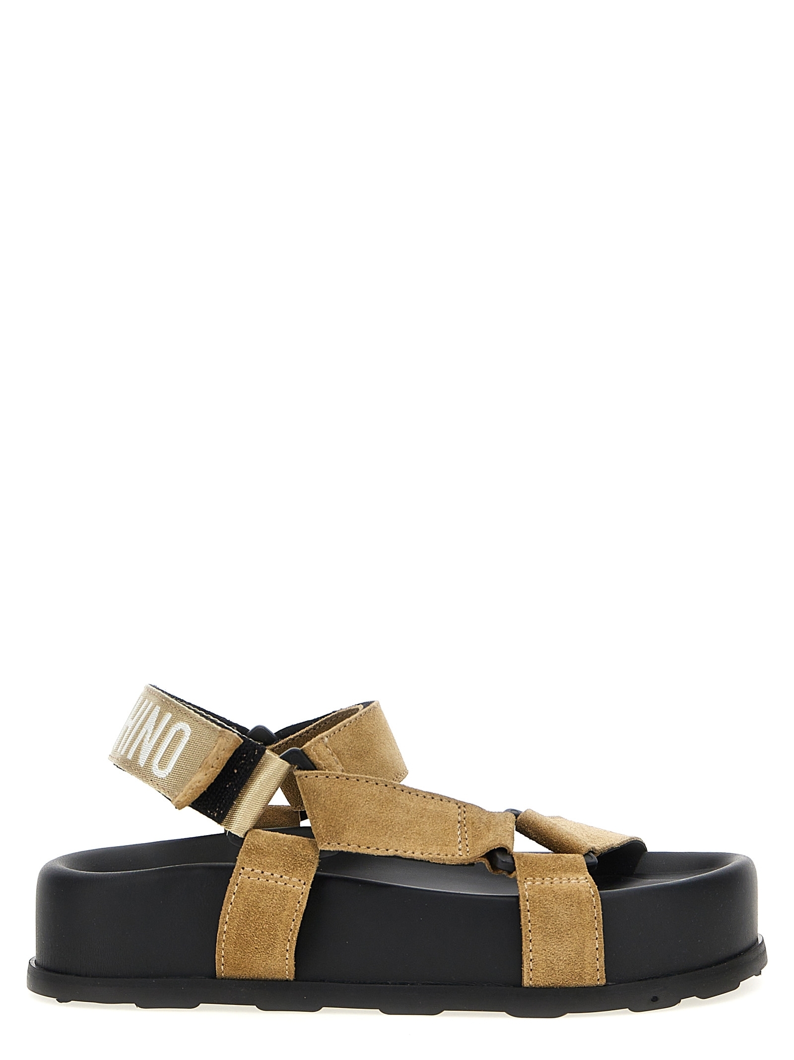 サンダル・ミュール MOSCHINO Suede sandals Beige