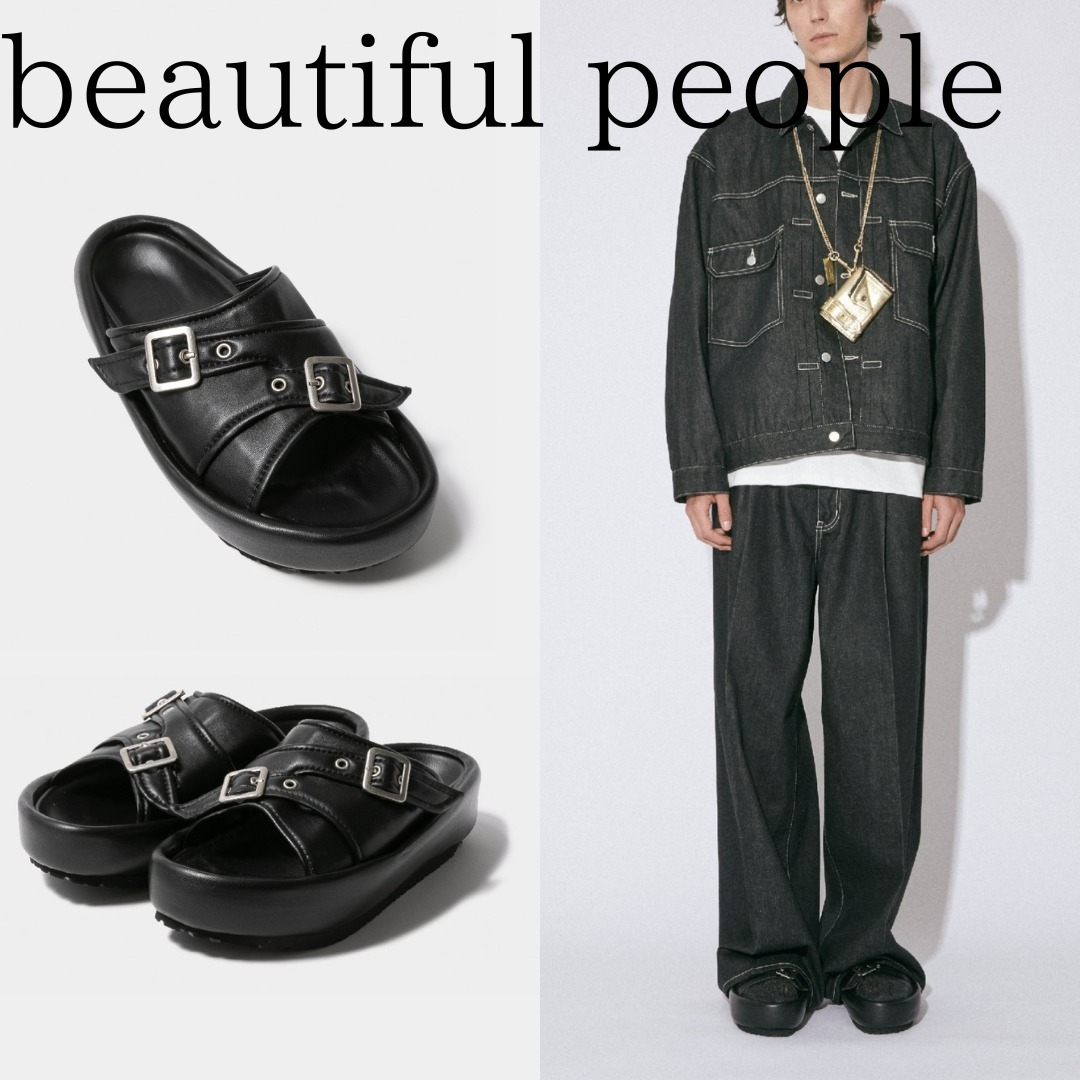 ■beautiful people■riders buckle sandals unisex