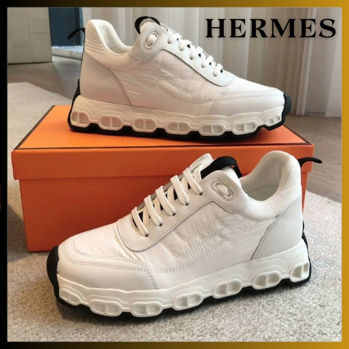 【ソールが可愛い /ホワイト】HERMES スニーカー インパルス