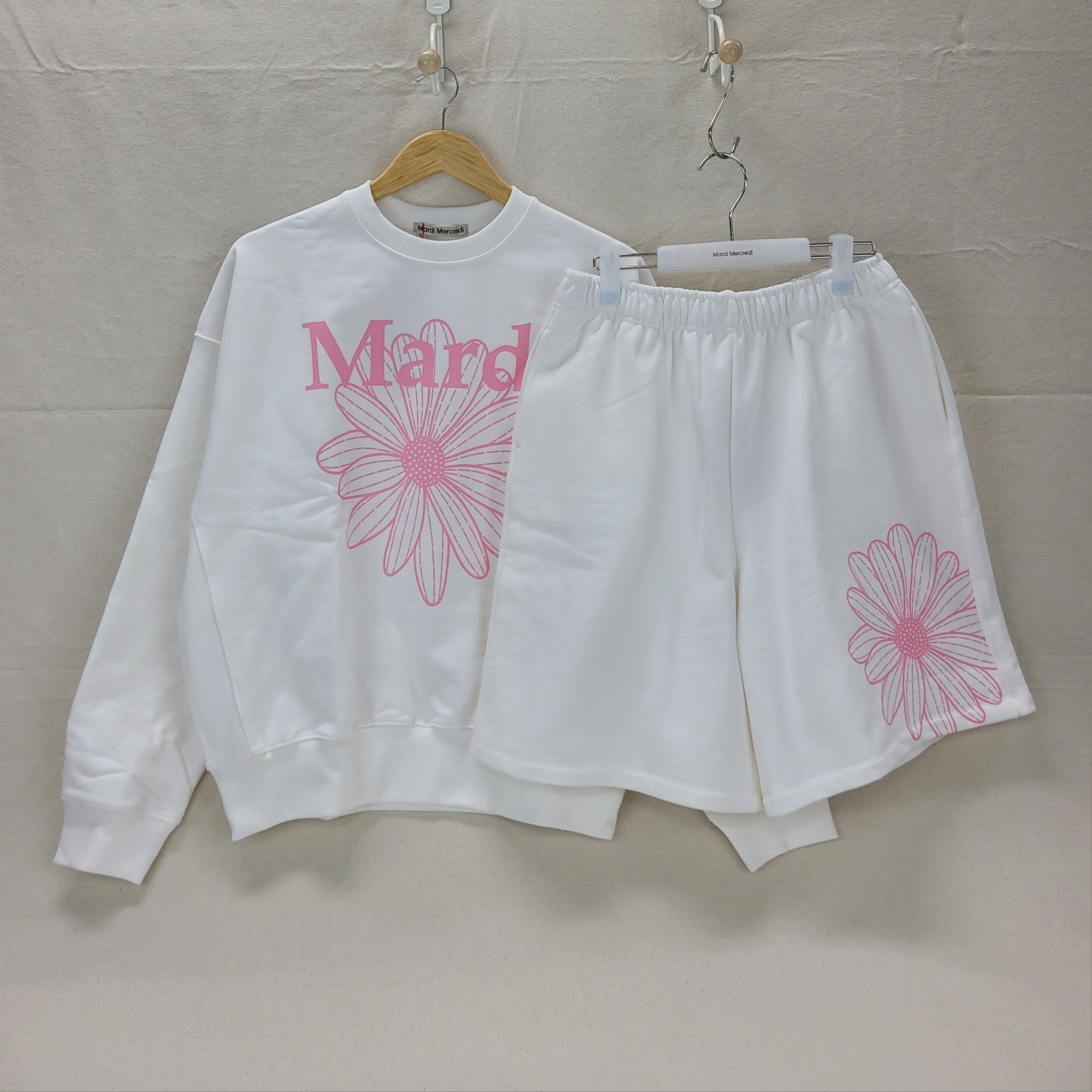 ●Mardi Mercredi●SWEATSHIRT + BERMUDA 上下 SET UP_PINK