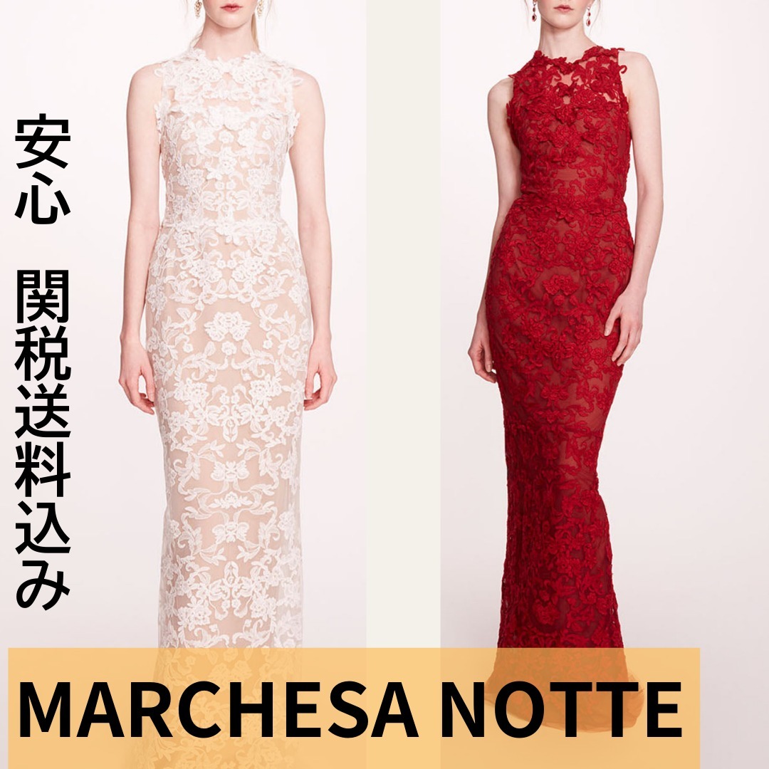 【MARCHESA NOTTE】 コラムガウン