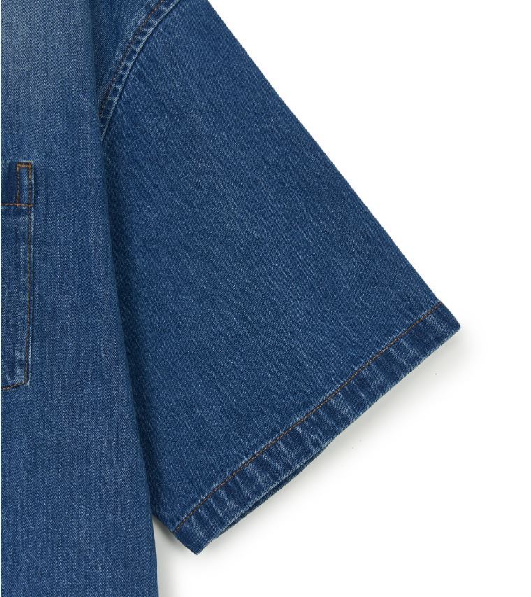 [MLB] Basic Damage Mega Logo Denim Shirts ★すぐ品切れ★ MLB] Basic Damage Mega Logo Denim Shirts ☆すぐ品切れ☆