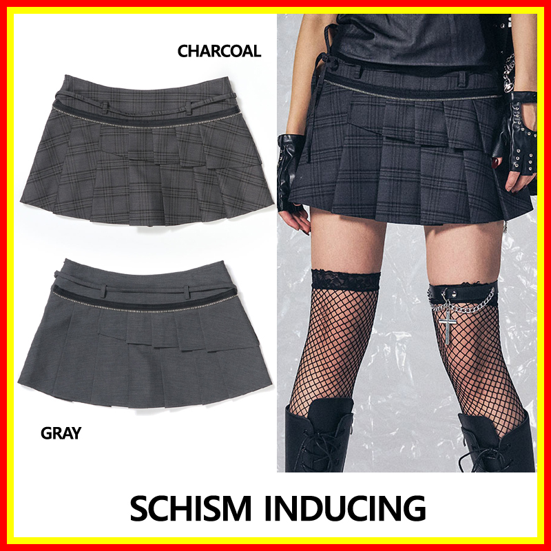 [SCHISM INDUCING] SCHOOL PLEATED SKIRT /追跡付
