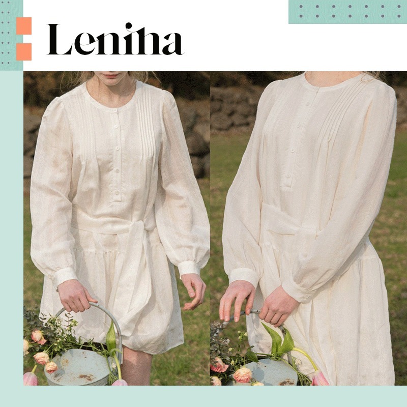 Lenina ♥ NAOMI pintuck shirring dress /追跡付