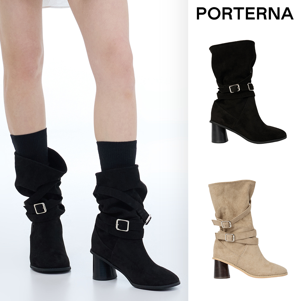 【PORTERNA】Beastie Strap Middle Boots