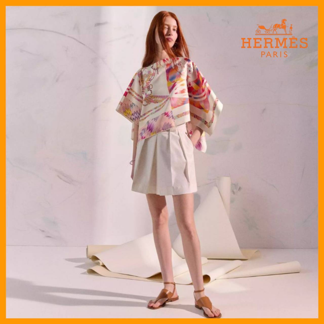 国内発送【上品で美しいコラージュ】HERMES カレ Brides de Gala