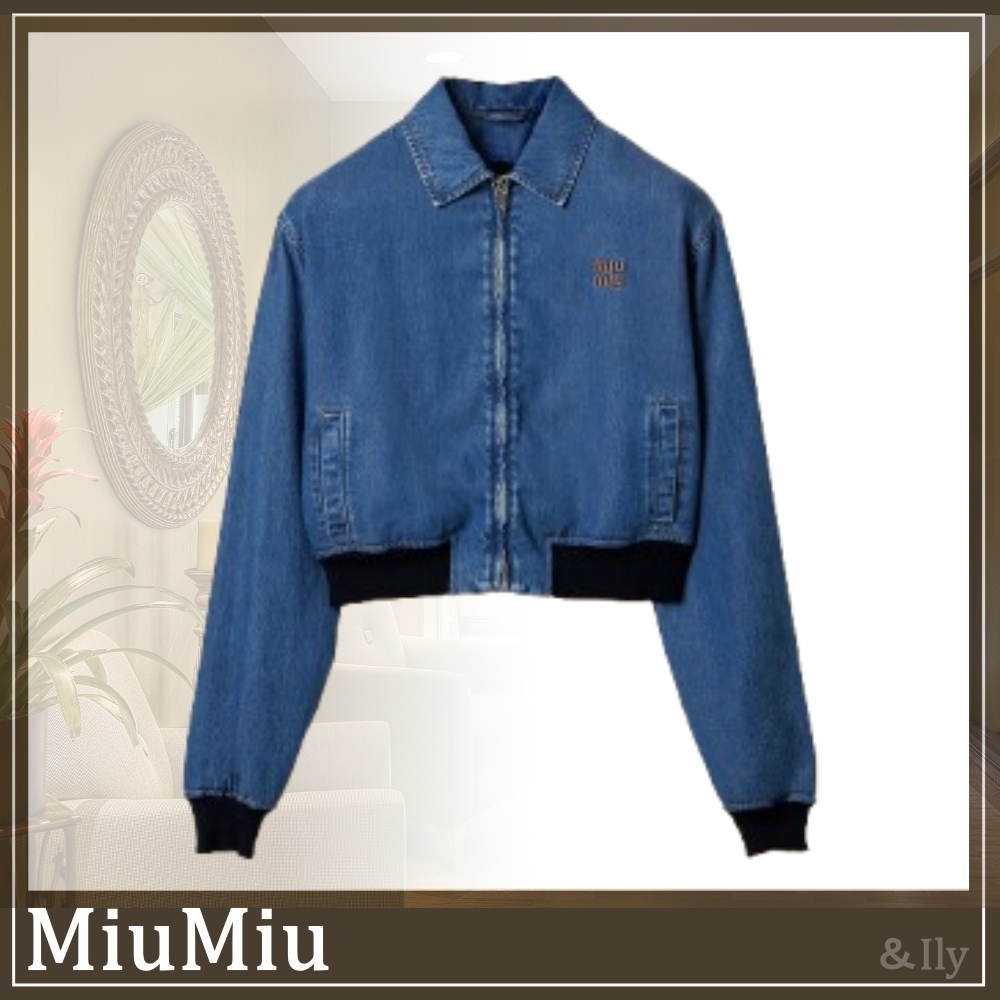 【送関込】MiuMiu☆ミュウミュウ デニム ブルゾンジャケット