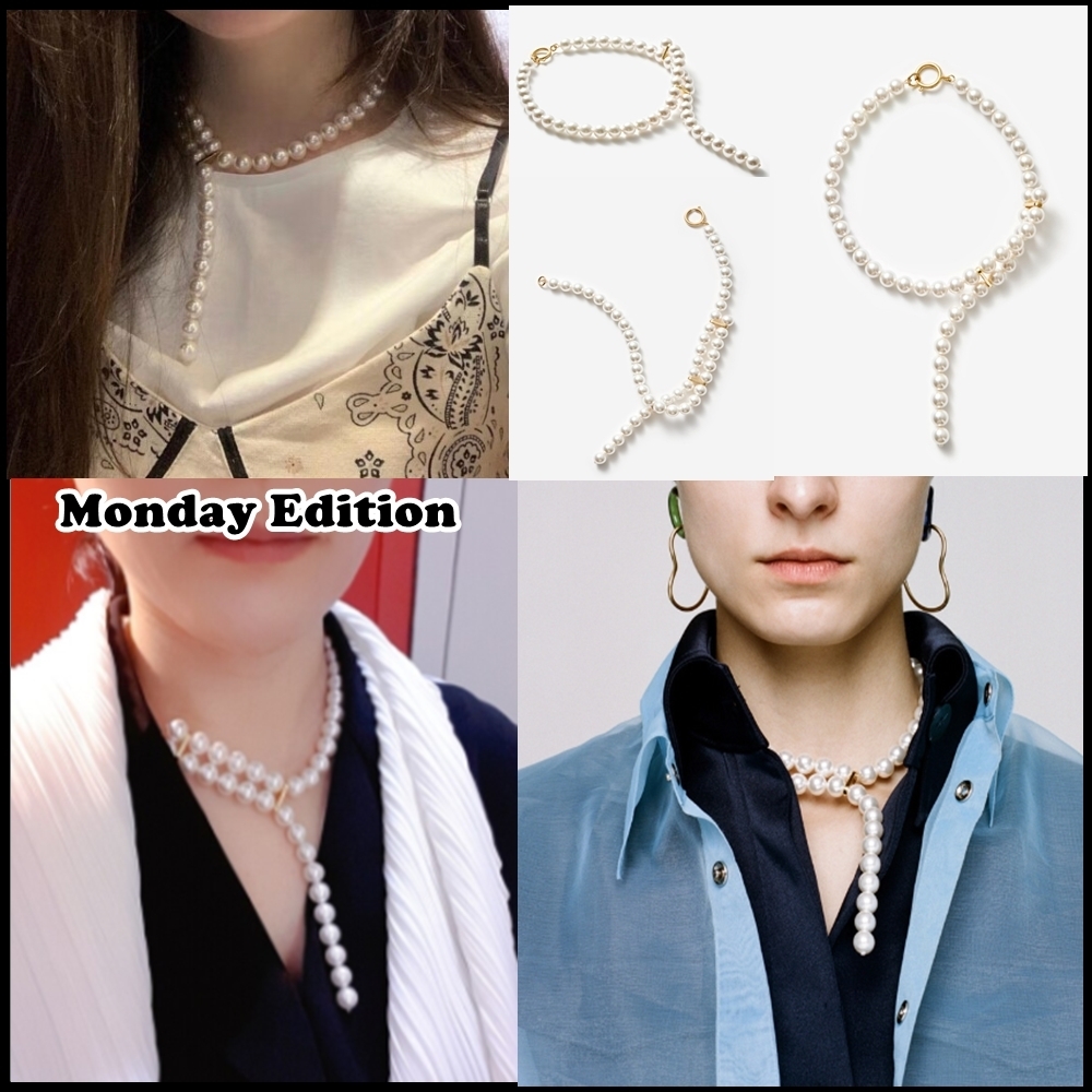 ★早期完売★Monday Edition★Cross-ended パールネックレス★
