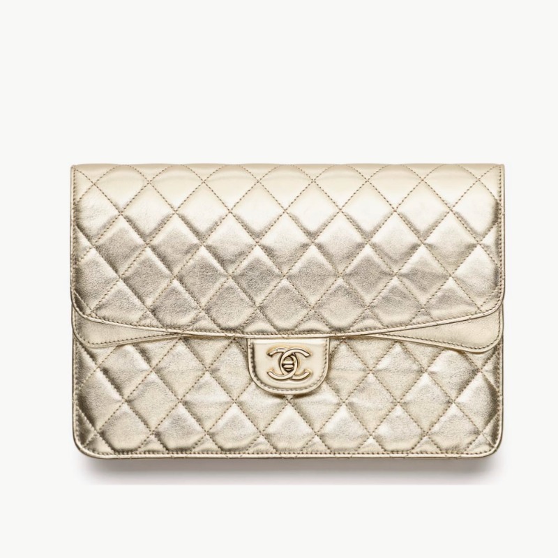 ★メタリックマトラッセ【CHANEL】クラッチ 25.5cm