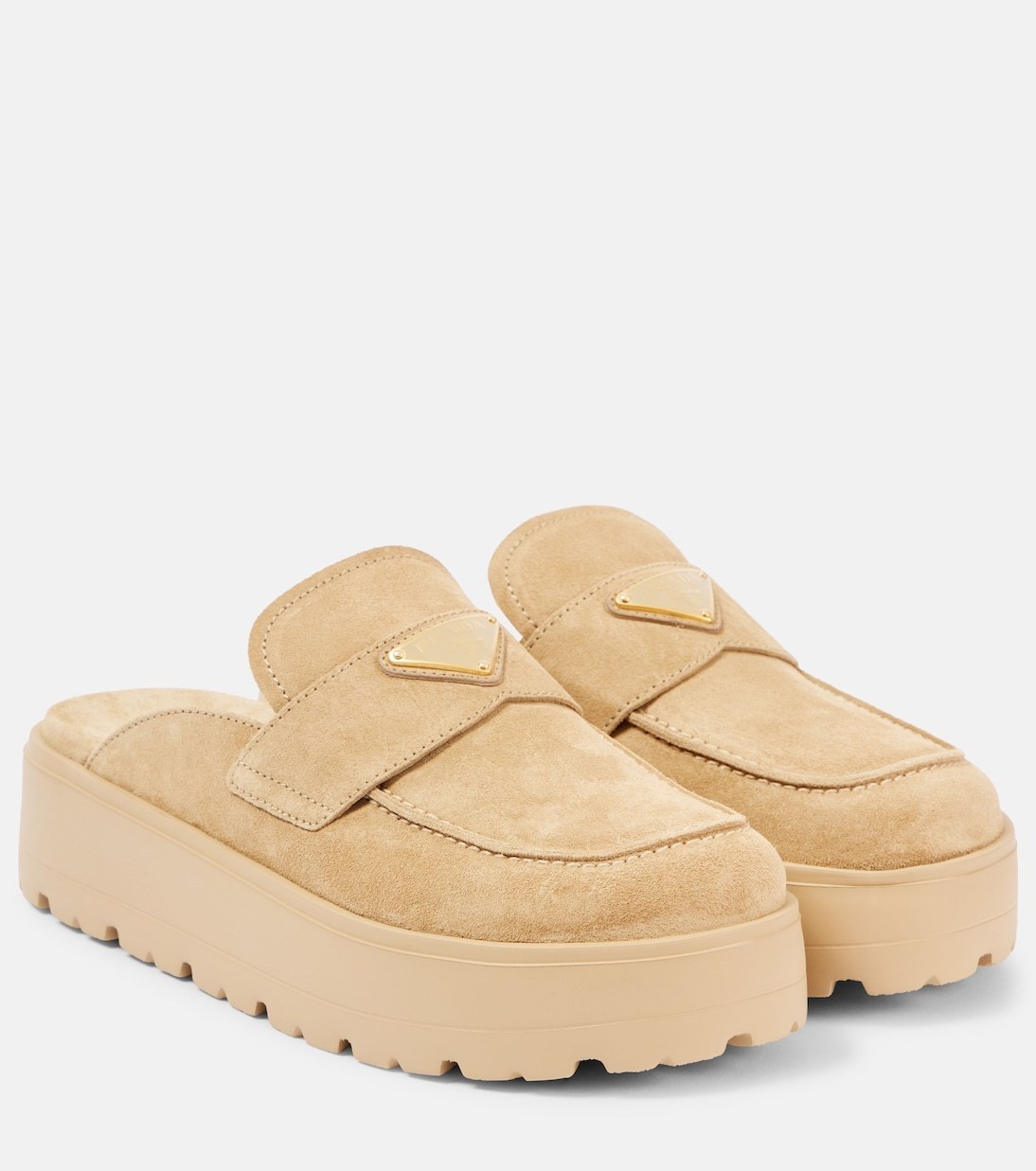 【PRADA】 ロゴ ランク スエード スニーカー ラウンドトゥ ブラウンスエードトレイルスニーカー - Prada - メンズ | WE IN