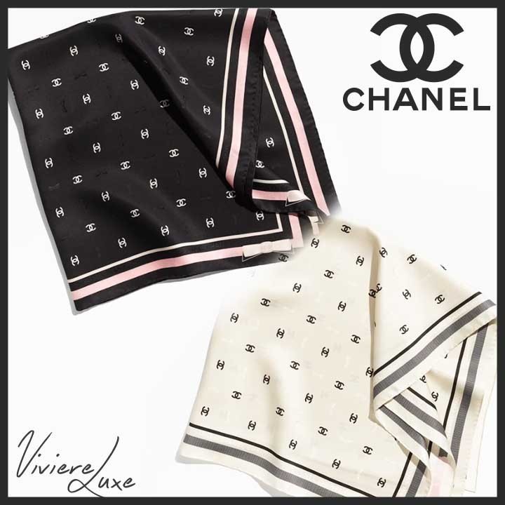 *大人可愛い◎*【CHANEL】ココマーク ロゴ スカーフ リボン
