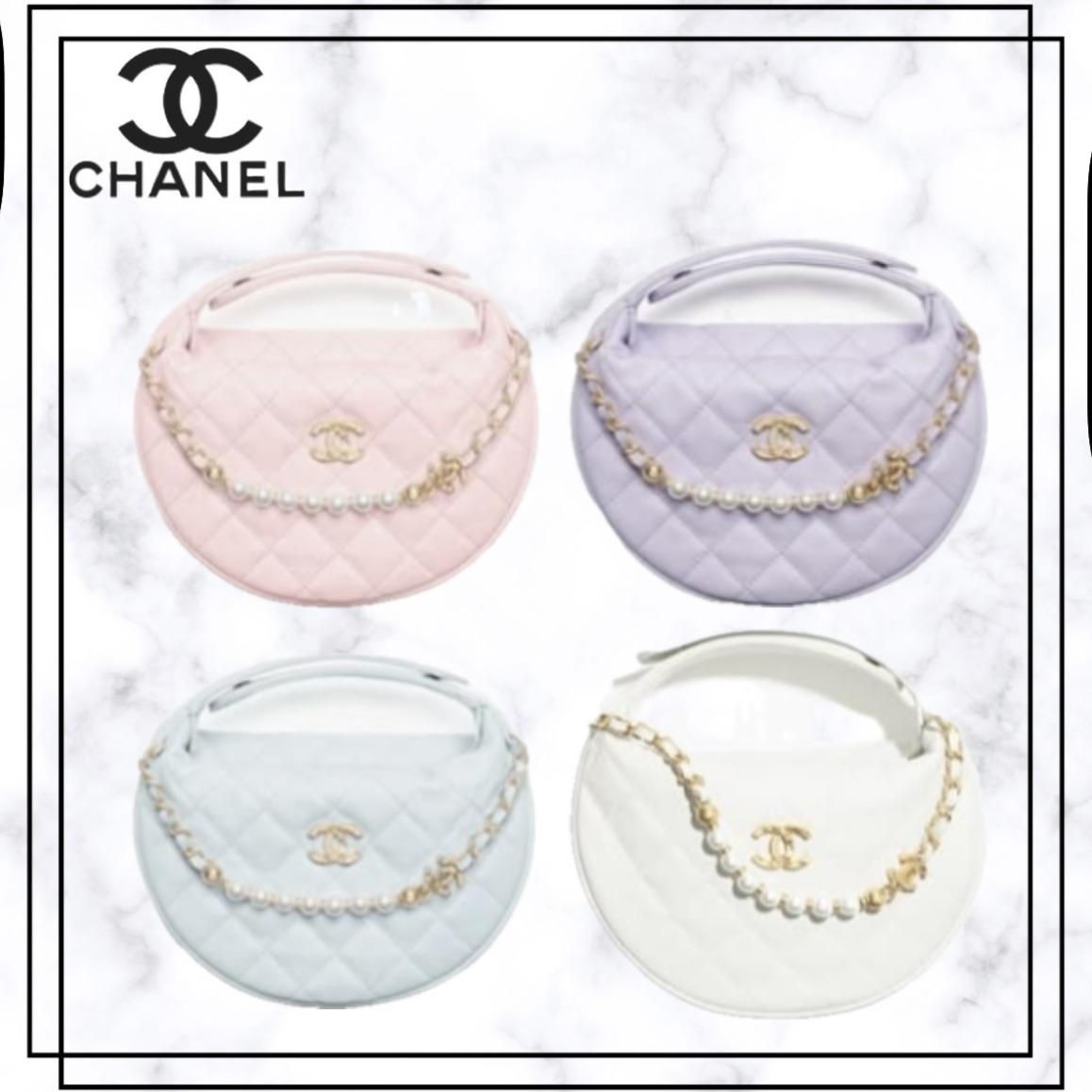 【25S/パールストラップが可愛い♪】CHANEL ハンドバッグ