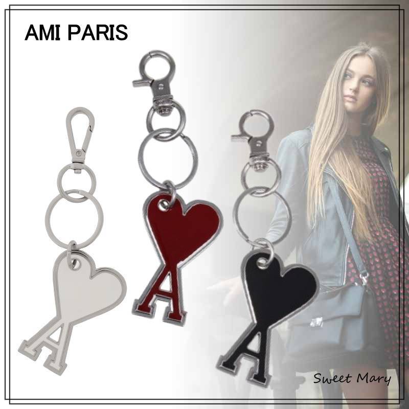 AMI PARIS☆アミ パリス ロゴチャーム キーリング♪送料込