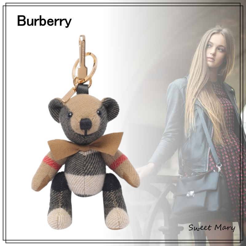 Burberry☆チェック ベア キーチェーン♪【送料込】