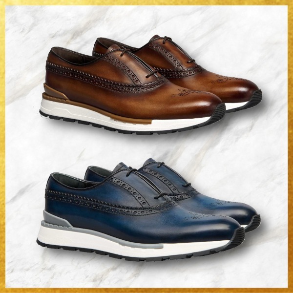 上品でお洒落 Berluti ファストトラック レザースニーカー 2色