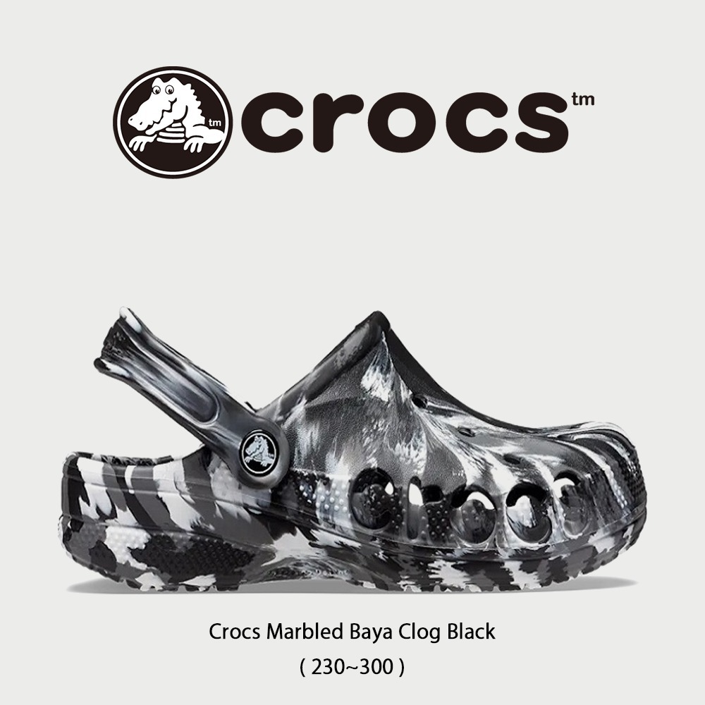 【Crocs】 正規品★ Marbled Baya Clog Black