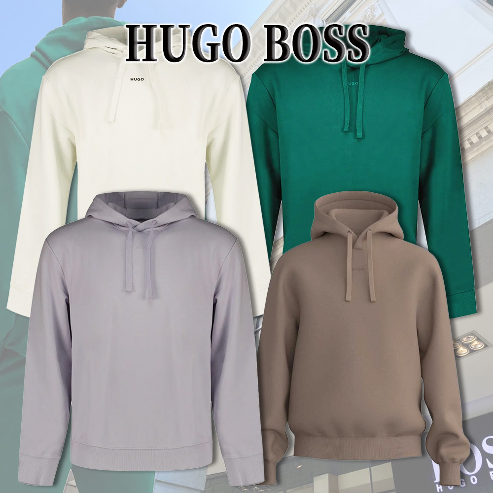 【カラバリ豊富】HUGO BOSS コットンフード付きスウェットシャツ