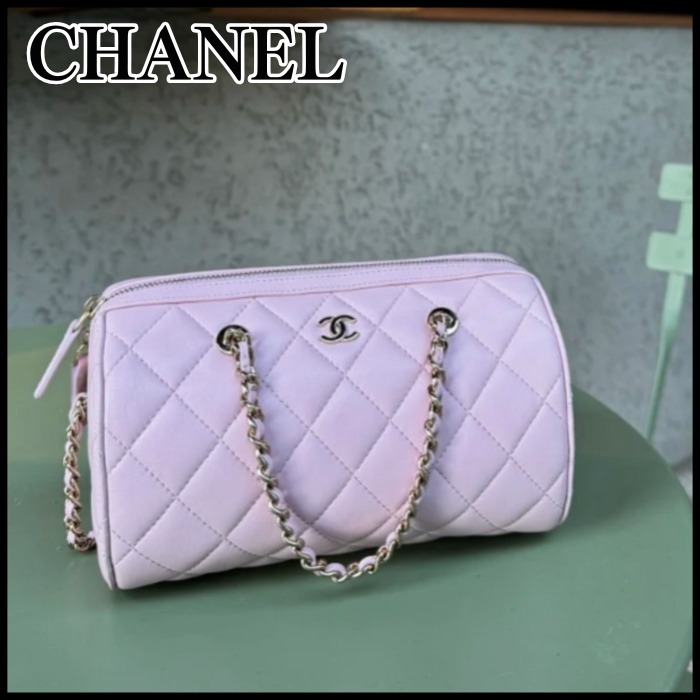 淡色がかわいい♪◆SNSで話題◆CHANEL ミニ ボストンバッグ