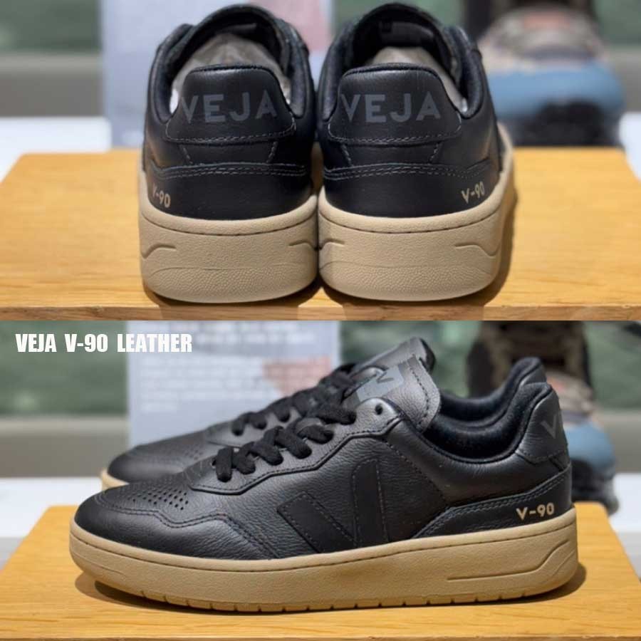 VEJA★V-90 LEATHER★兼用★BLACK DUNE