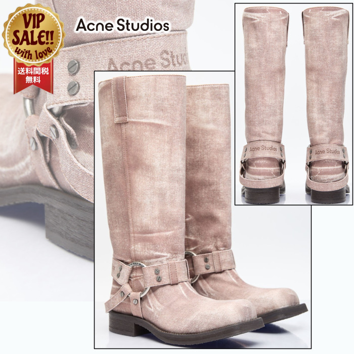 【Acne Studios】 プルオンデニムブーツ アクネストゥディオズ