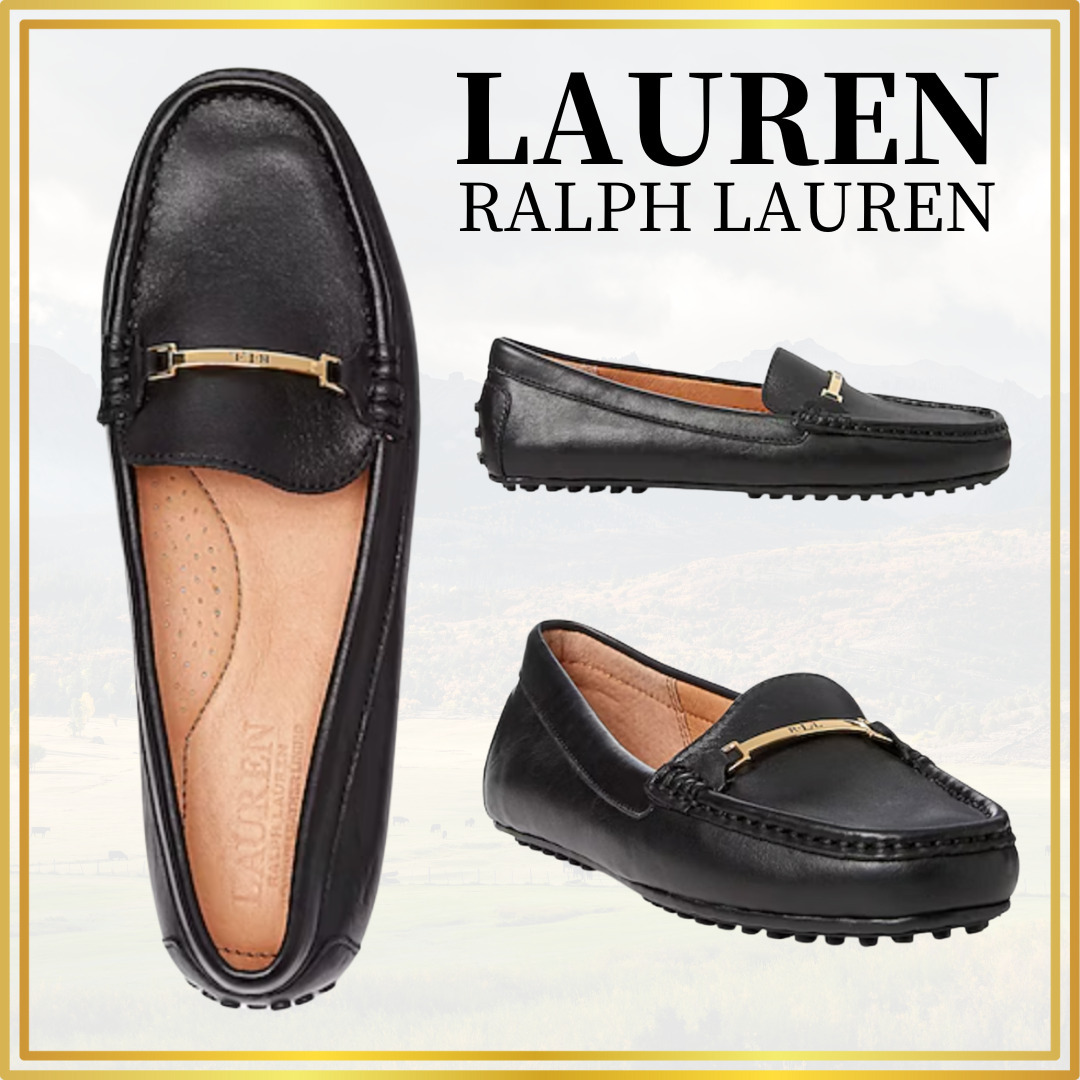 【LAUREN RALPH LAUREN】BRIONY レザー モカシン ロゴ