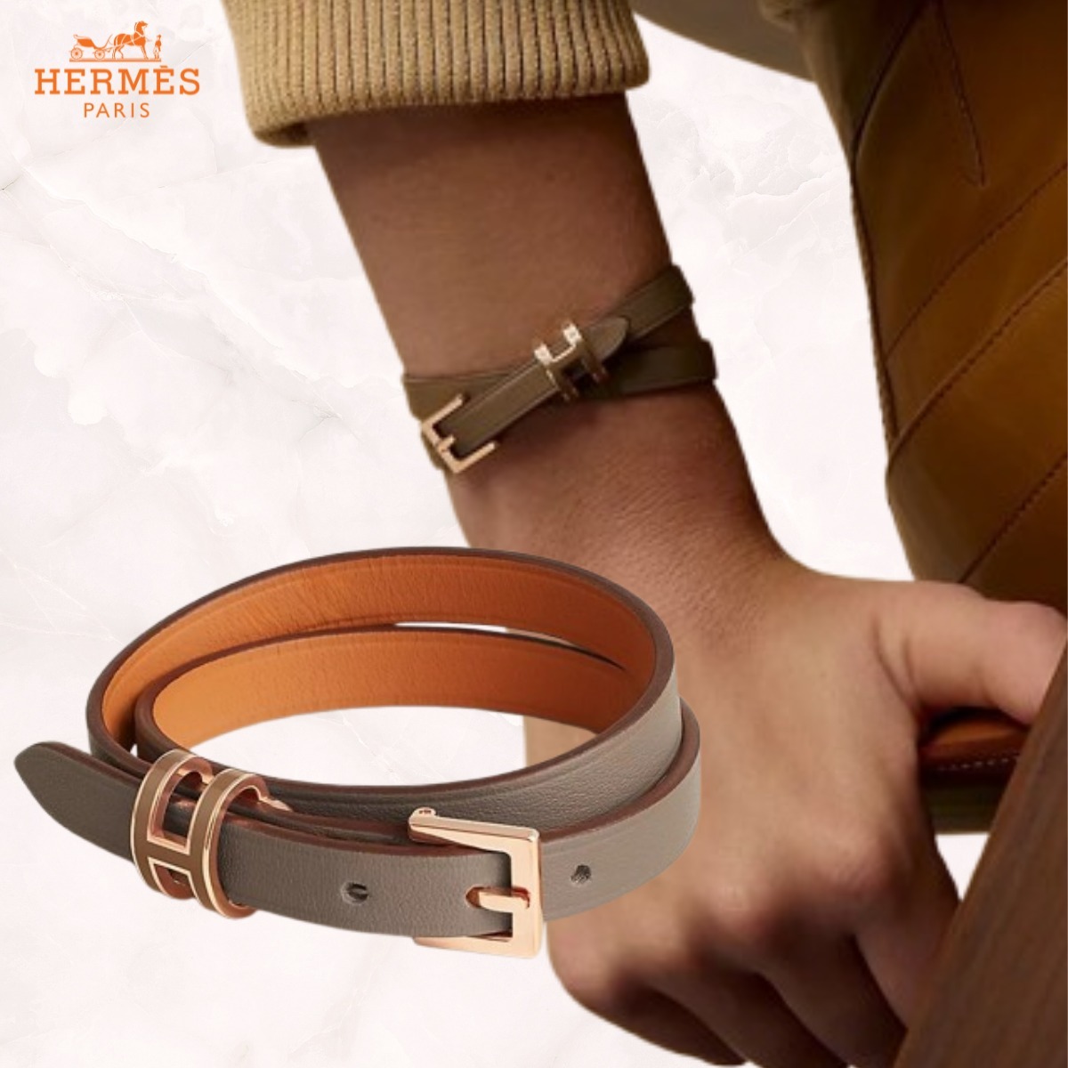 上品な輝き♪`【HERMES】シェーヌダンクル パンク ピアス