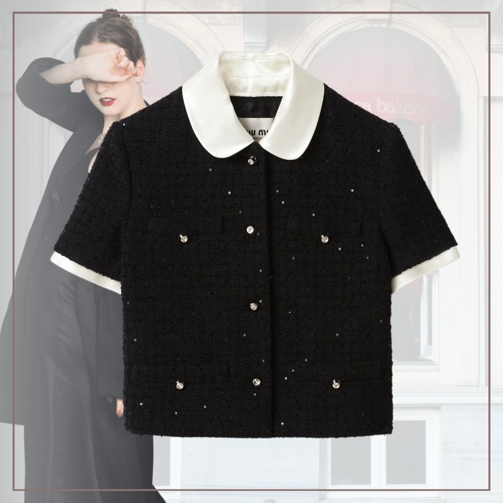 【特別感】MIUMIU シングルブレストブークレジャケット