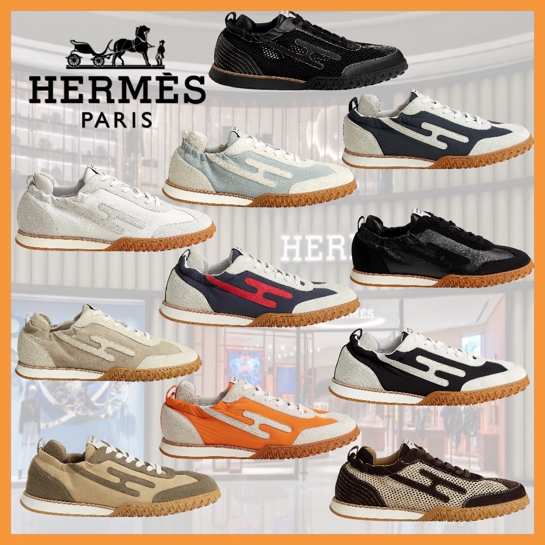 【シンプルアイテム★】HERMES スニーカー ジェット