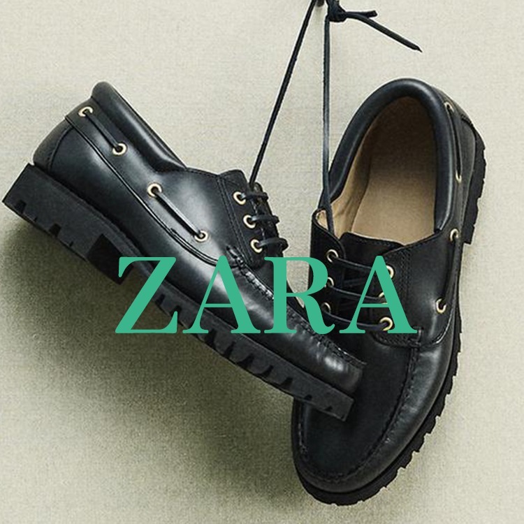 【ZARA】レザーデッキシューズ 2482/420/800