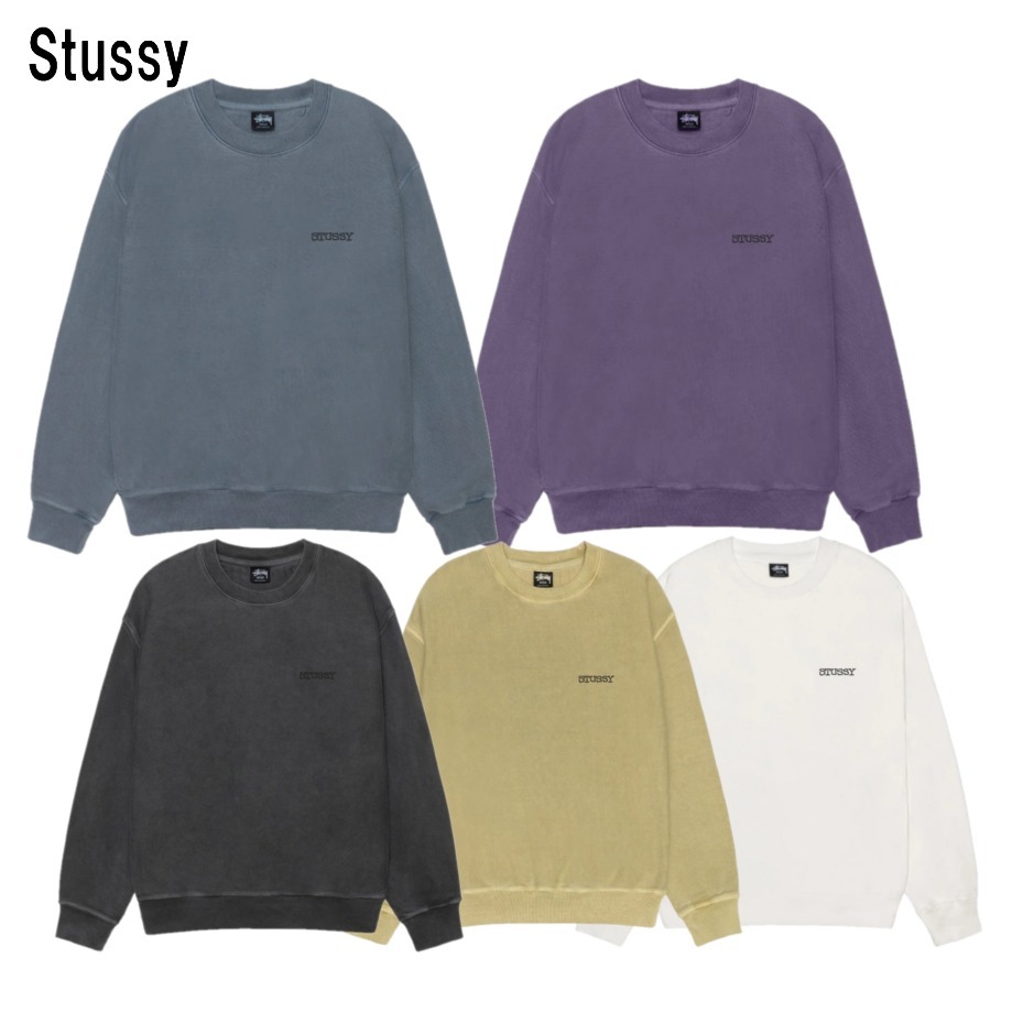 【Stussy】JUMBO CREW PIGMENT DYED☆ スウェット☆クルーネック