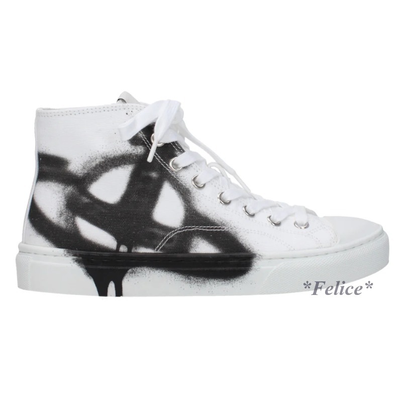 Vivienne Westwood ◆ PLIMSOLL HIGH TOP CANVAS SNEAKERS