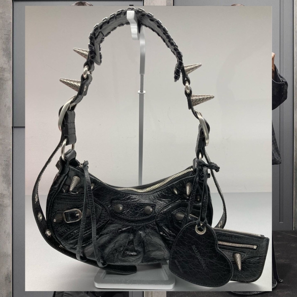 洗練 バレンシアガ ショルダーバッグ LECAGOLE スパイクスタッズ