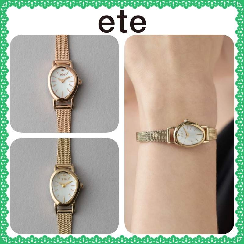 大人気!! ete ストーン ジェムフェイス メッシュベルト ウォッチ