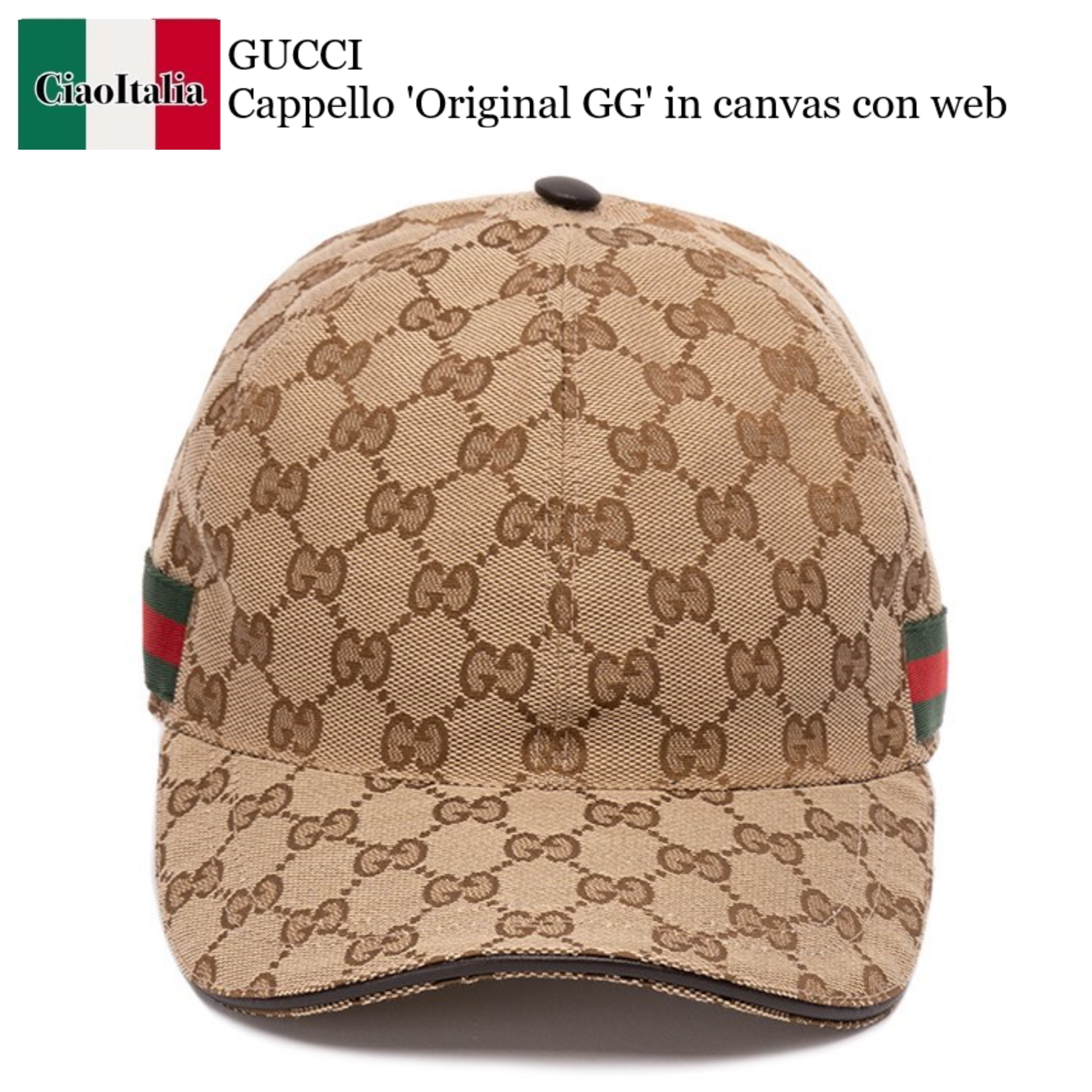 キャップ Gucci Cappello Baseball Con Web
