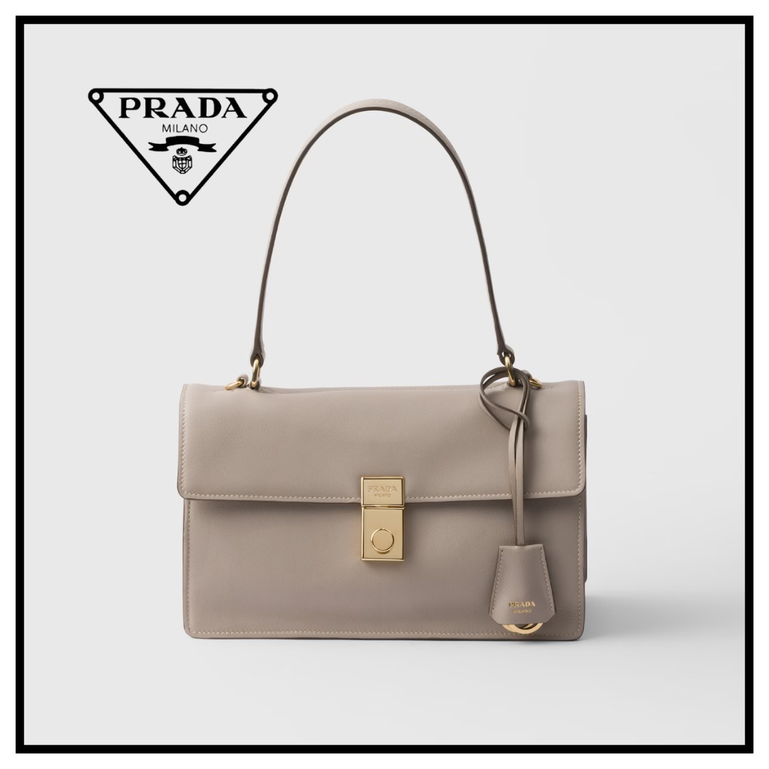 【PRADA】ソフトサウンド ミディアム レザー ショルダーバッグ