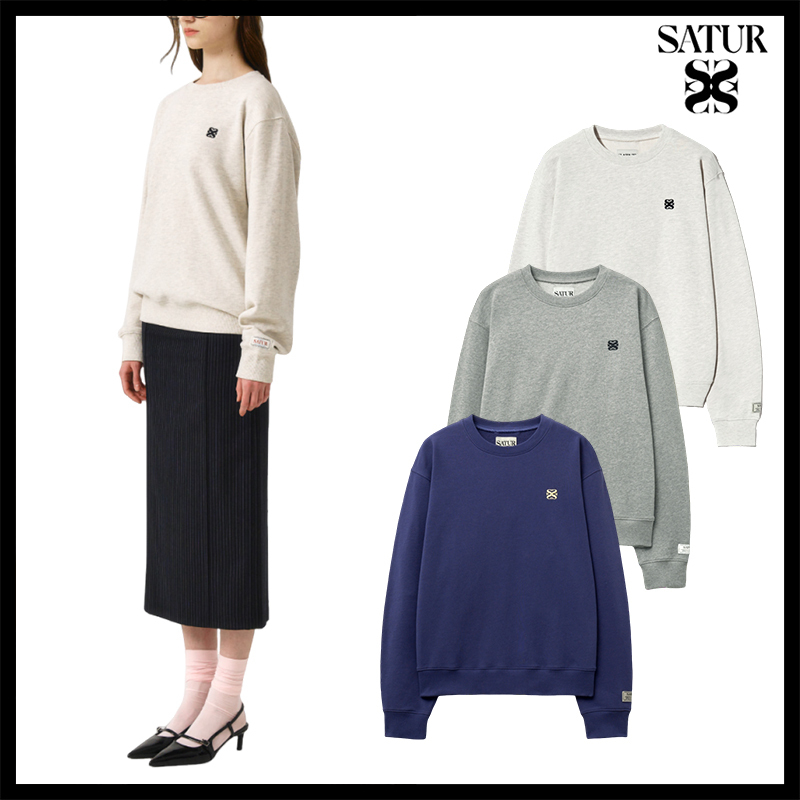関税/送料込★Satur★25_Spring Classic Logo Basic Sweatshirt
