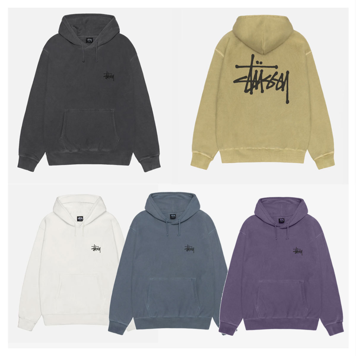 パーカー・フーディ STUSSY BASIC STUSSY HOODIE PIGMENT DYED 5FT673