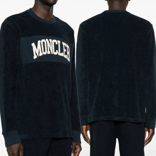 MONCLER☆ロゴパッチ ユニバーシティ 長袖 スウェットトレーナー