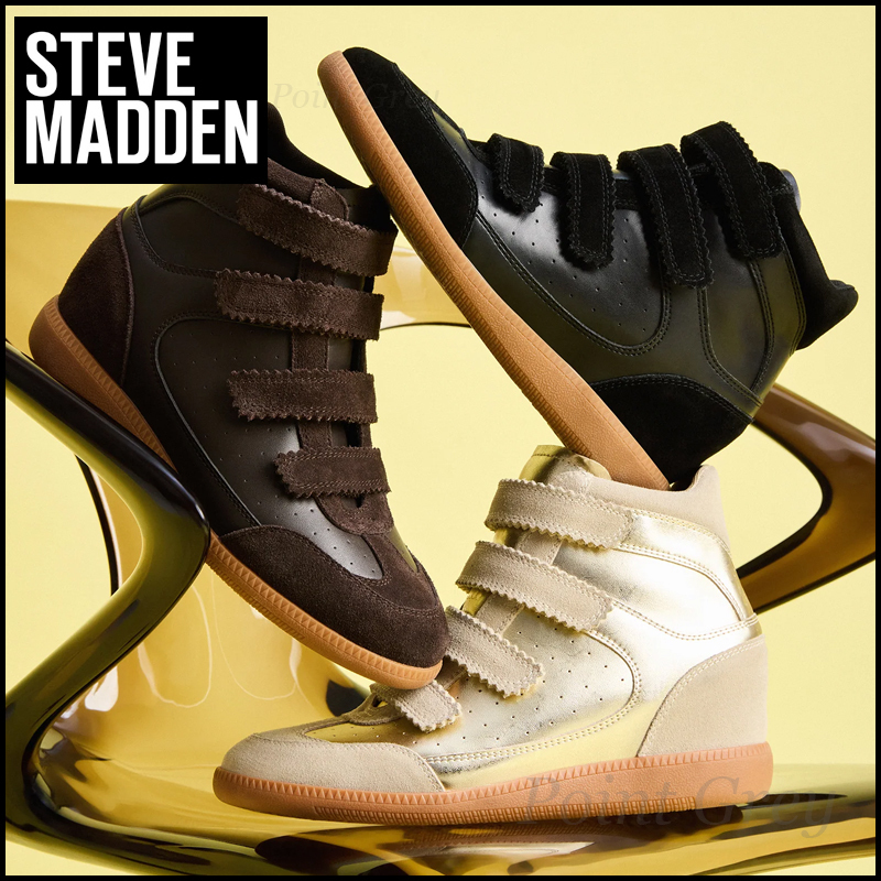 Steve Madden☆ スエードMIX・インヒール・ウェッジスニーカー